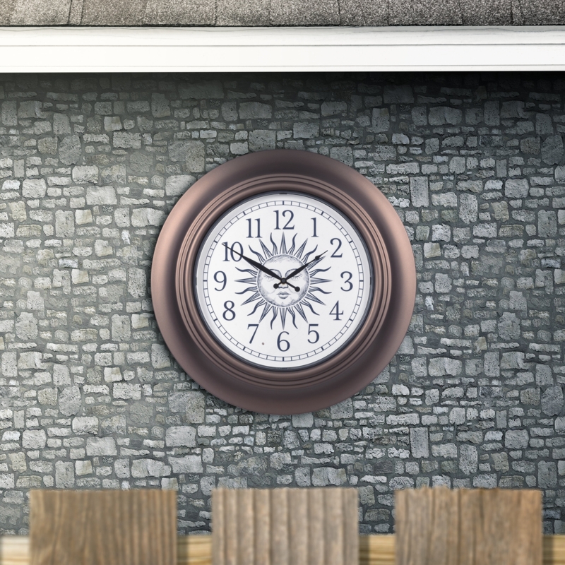 Lighted Sun/Moon Wall Clock