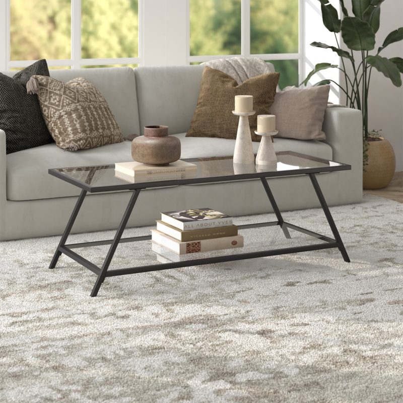 Industrial-Inspired Angled Coffee Table