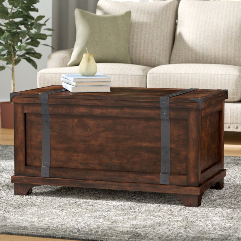Industrial Coffee Table with Molded Details