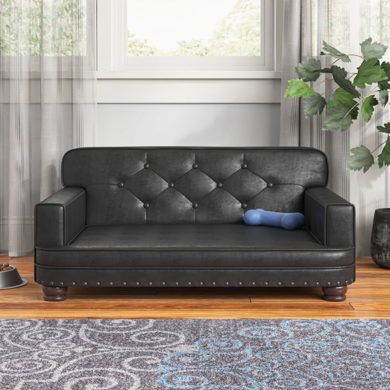 Executive Pet Sofa with Nail-head Detailing