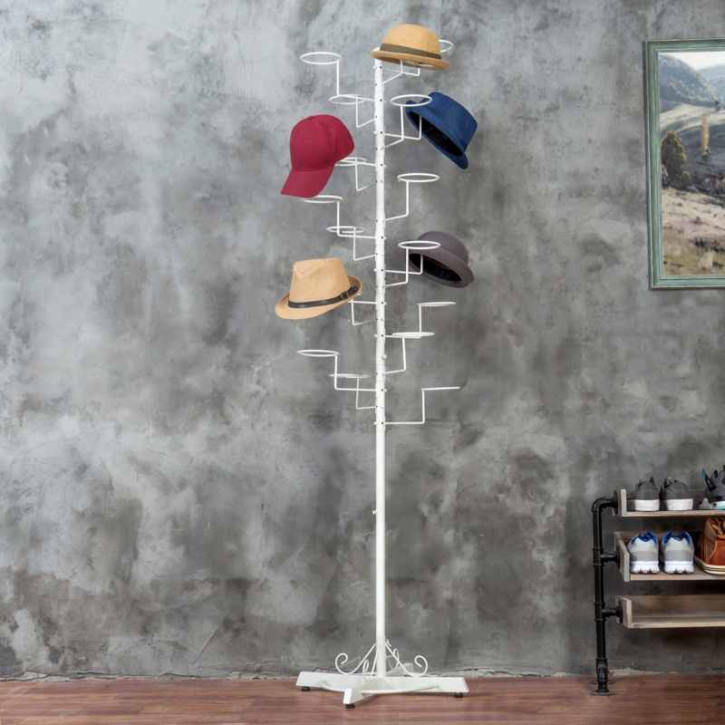 Modern Metal Hat and Wig Display Rack