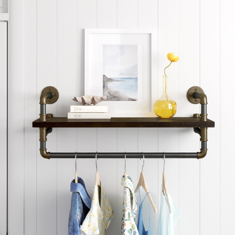 Coastal Farmhouse Bracket Wall Shelf