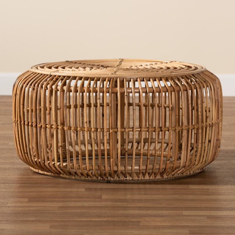 Natural Rattan Circular Coffee Table