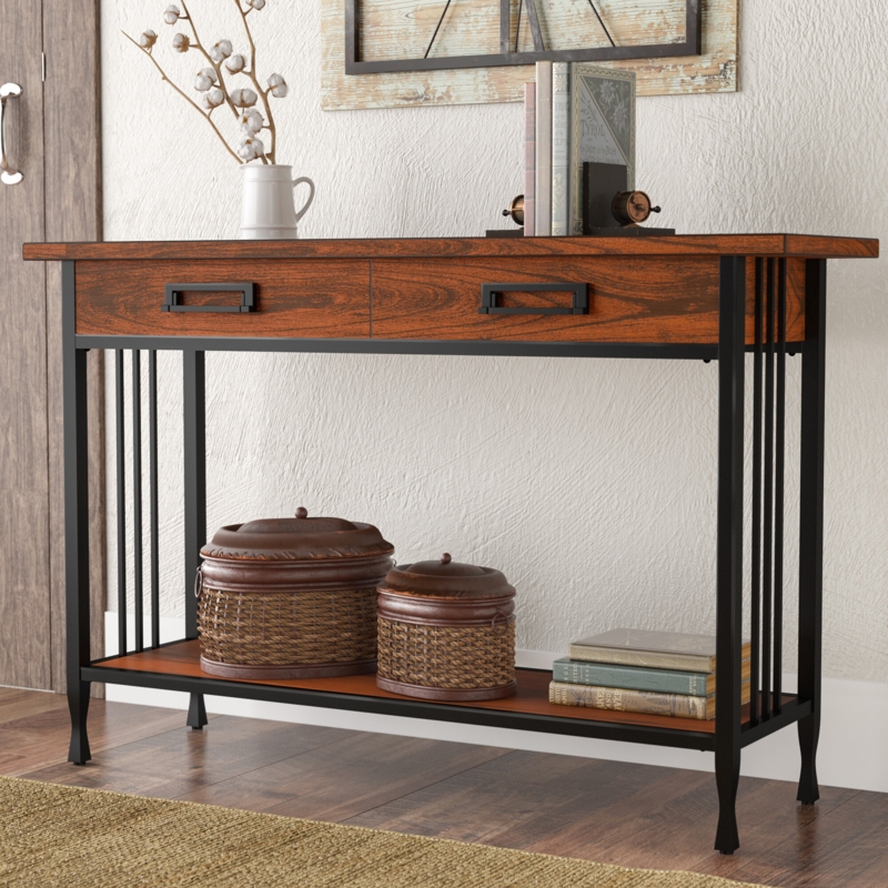 Rustic Console Table with Storage