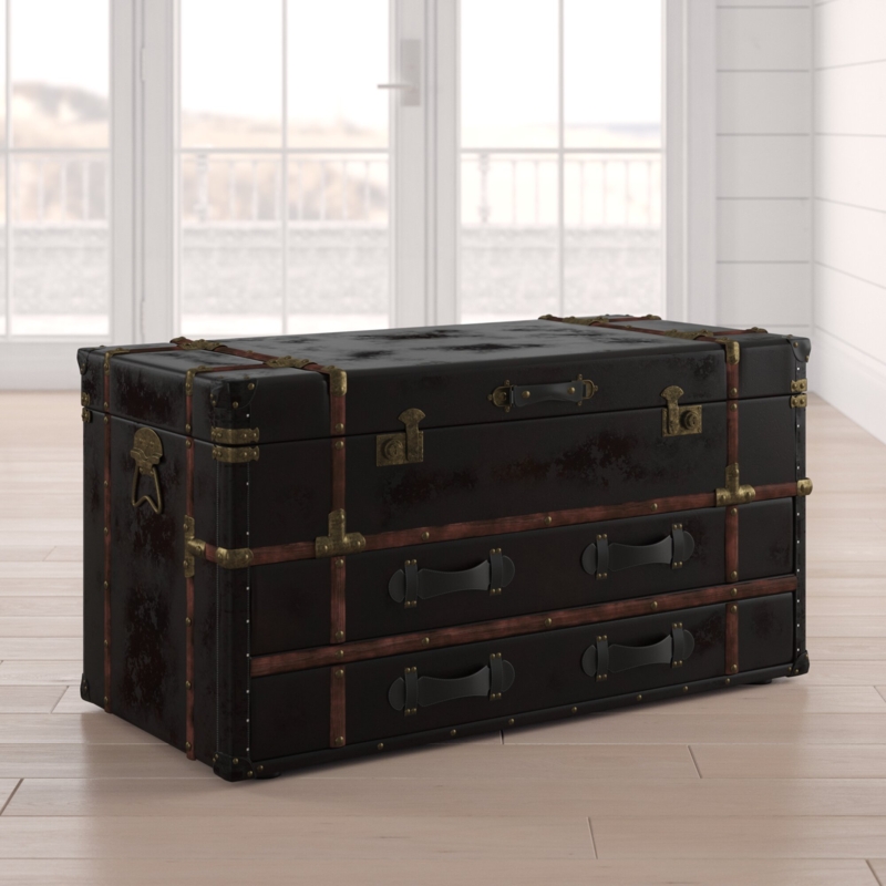 Antique Coffee Table with Storage Drawers
