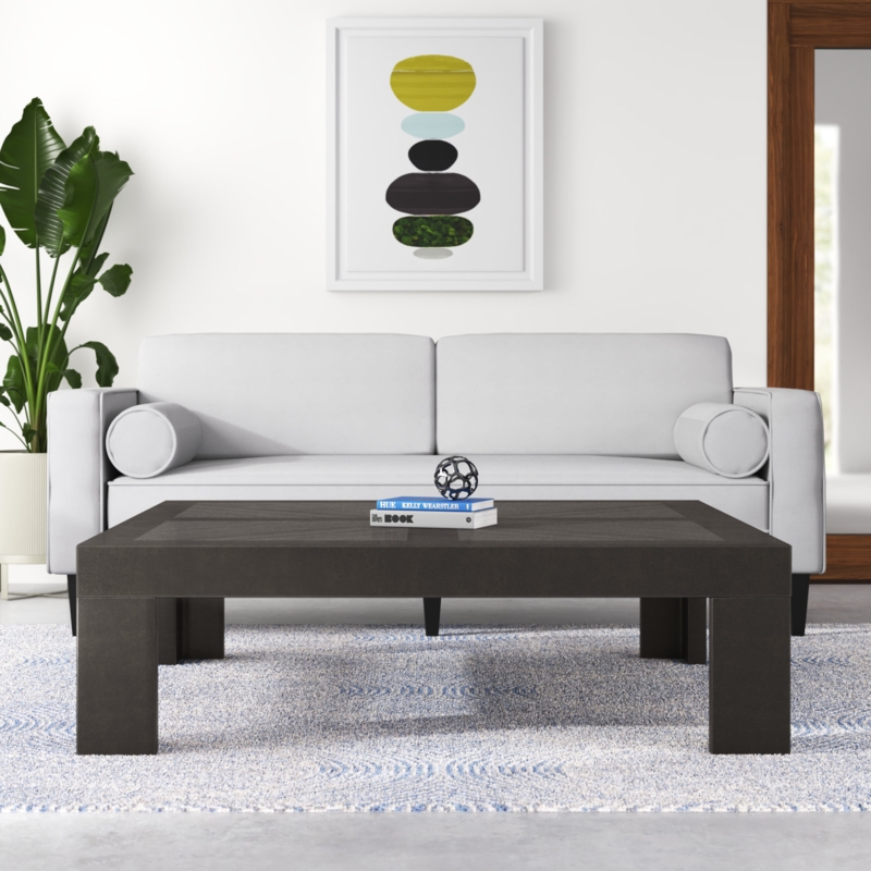 Large Square Wood Cocktail Table