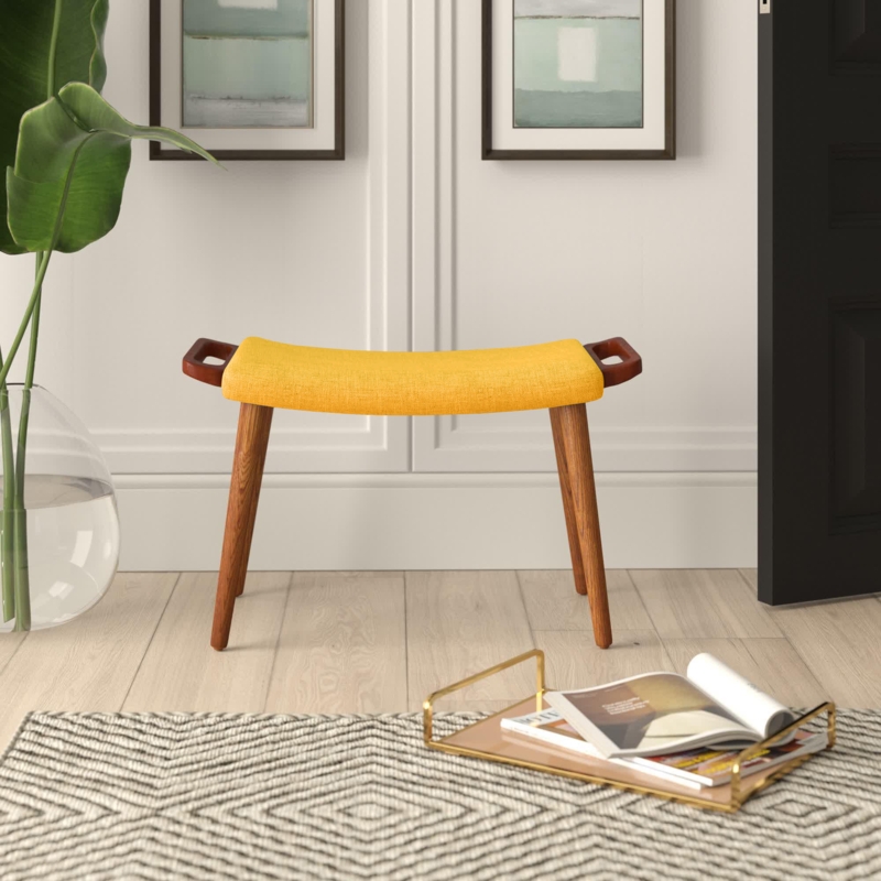 Sleek Modern Ottoman with Handles