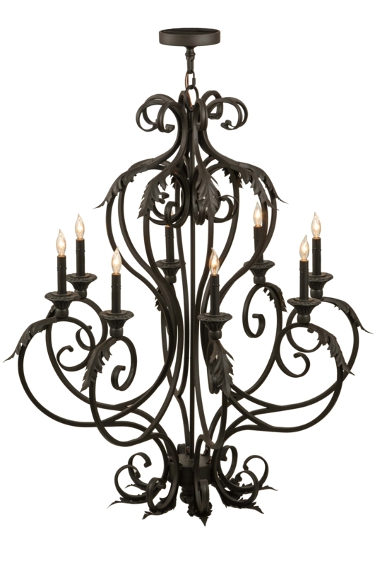 Elegant Scrolled Arm Chandelier