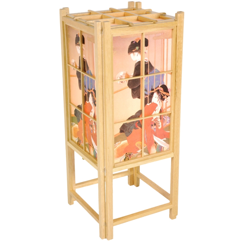 Ancient Asia-Inspired Spruce Shoji Lamp