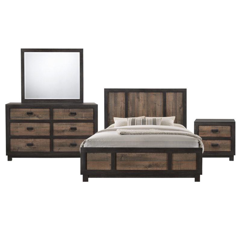 Trio Panel 4 Piece Bedroom Set