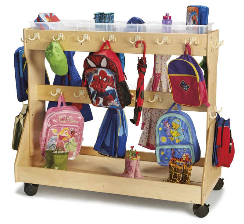 Mobile Backpack Cart with Storage