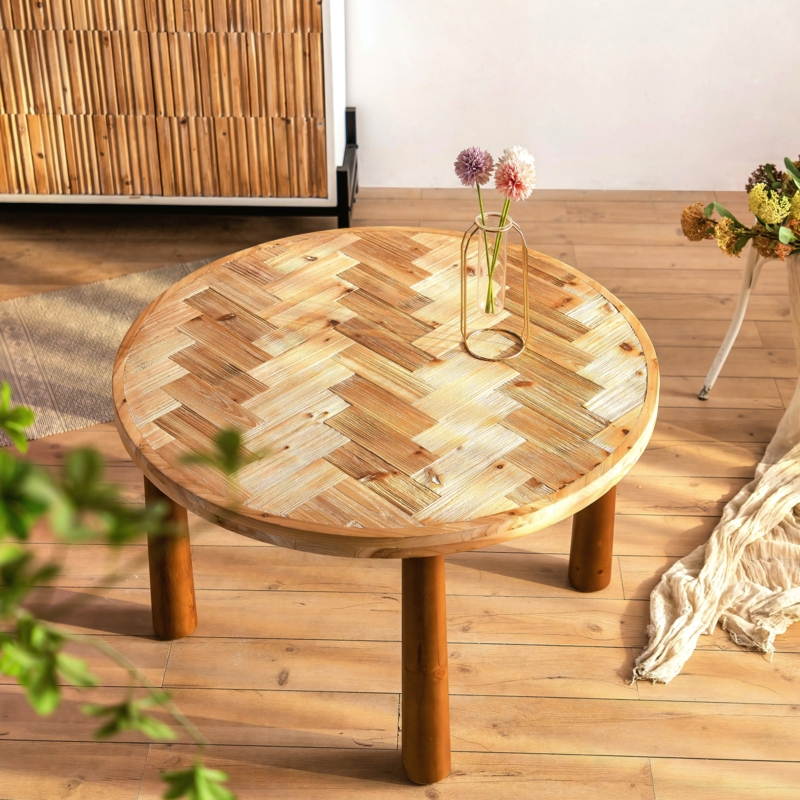 Round Boho Coffee Table