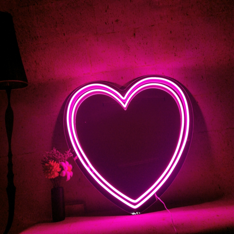 Eco-Friendly LED Neon Mirror Wall Light