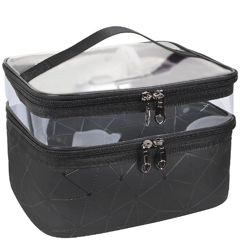 Layered Cosmetic Bag Organizer