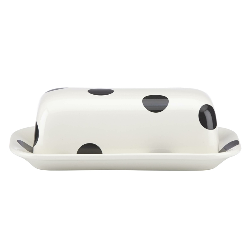 Polka Dot Ceramic Stoneware Butter Dish