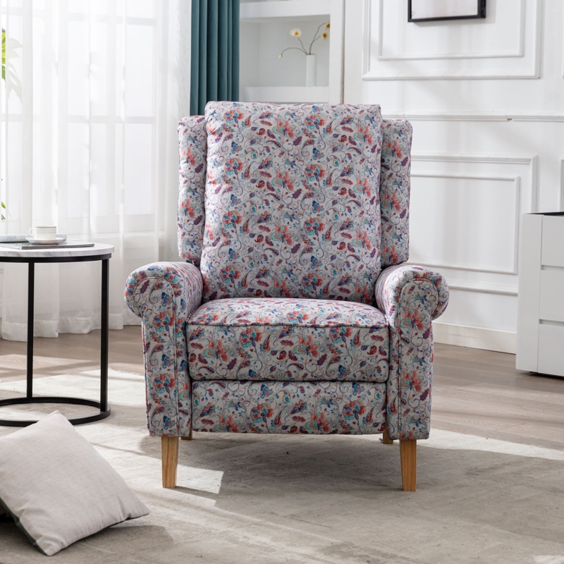 Upholstered Knitting Pattern Recliner