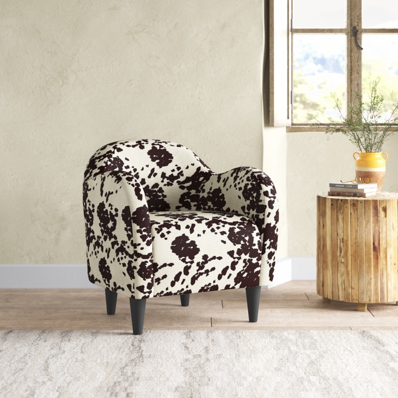 Cozy Cow Print Armchair