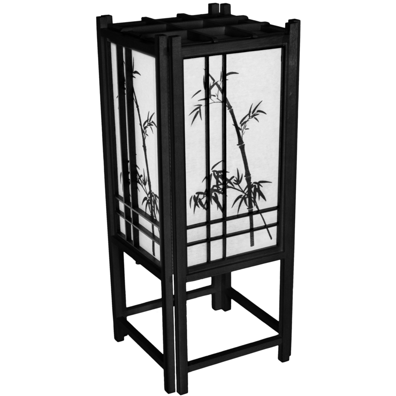 Asian Inspired Shoji Lamp