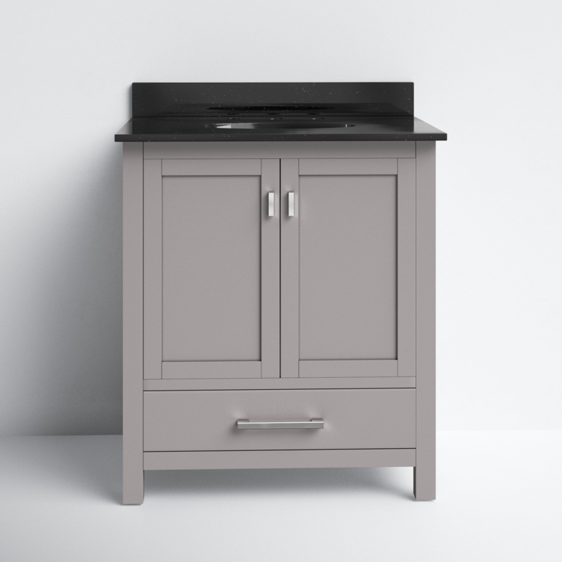 Single-Bathroom Vanity with Marble Tabletop