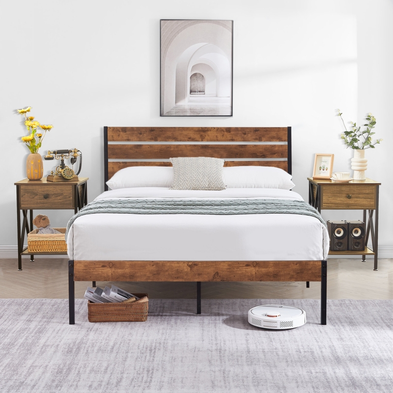 Metal And Wood Bedroom Sets