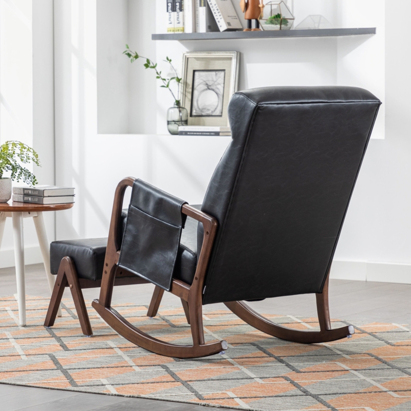 Mid Century Modern Upholstered Rocking Chair