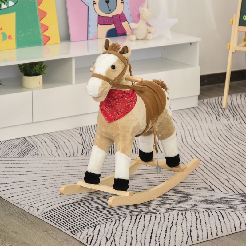 Ride-On Plush Horse for Toddlers