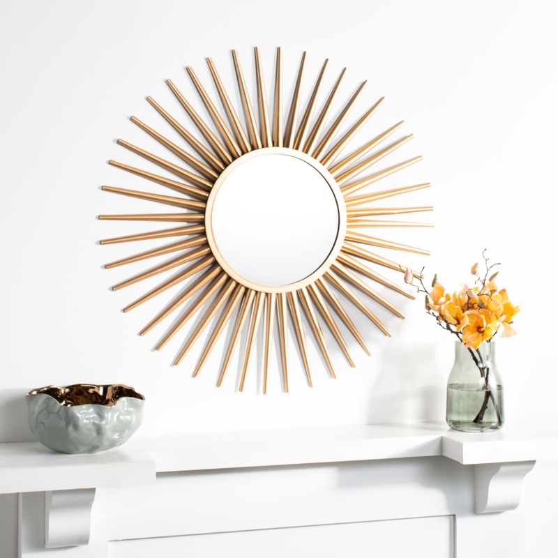 Radiant Gold Metal Wall Mirror