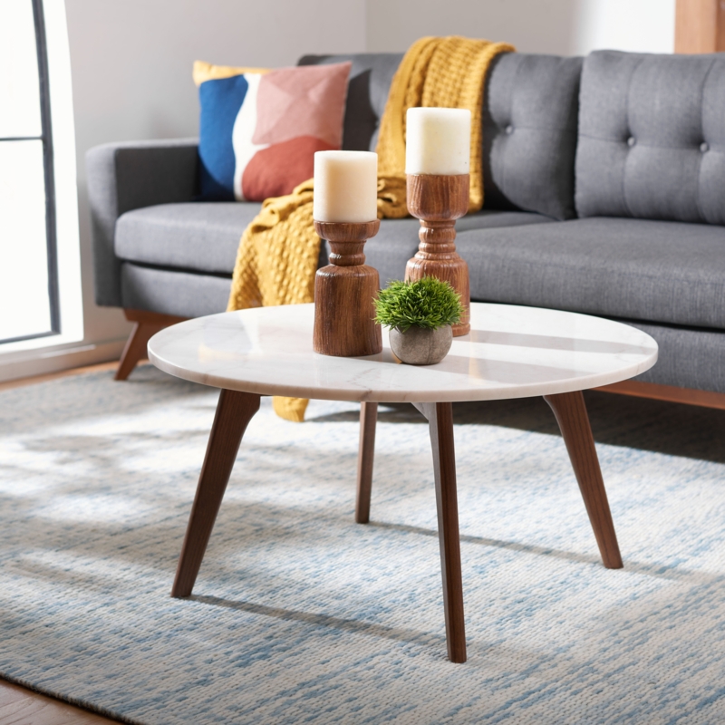 Mid-Century Marble Coffee Table