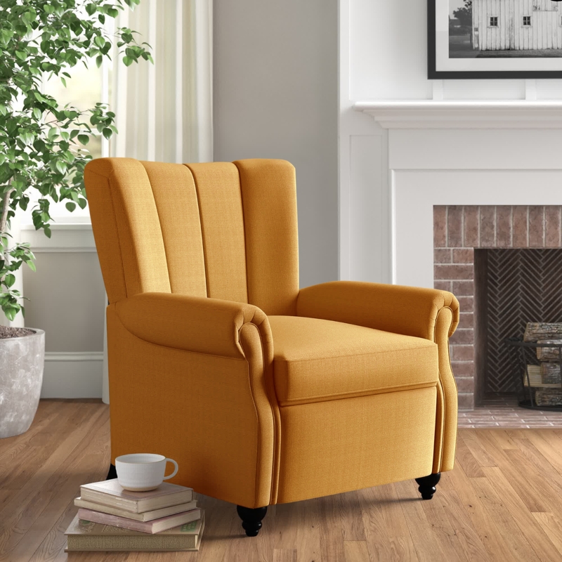 Pushback Recliner with Channel Tufting