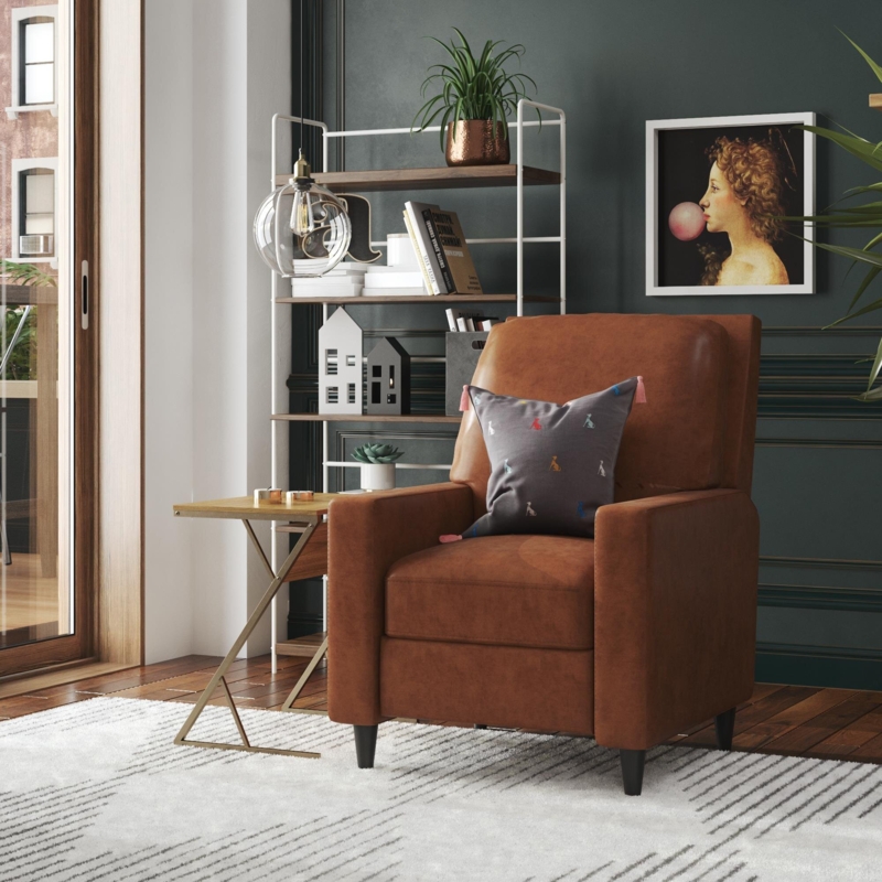 Upholstered Pushback Recliner Chair