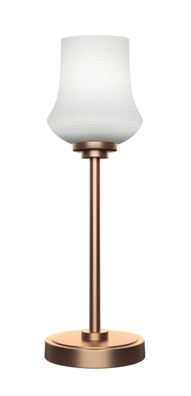 Graphite Accent Table Lamp with White Linen Glass