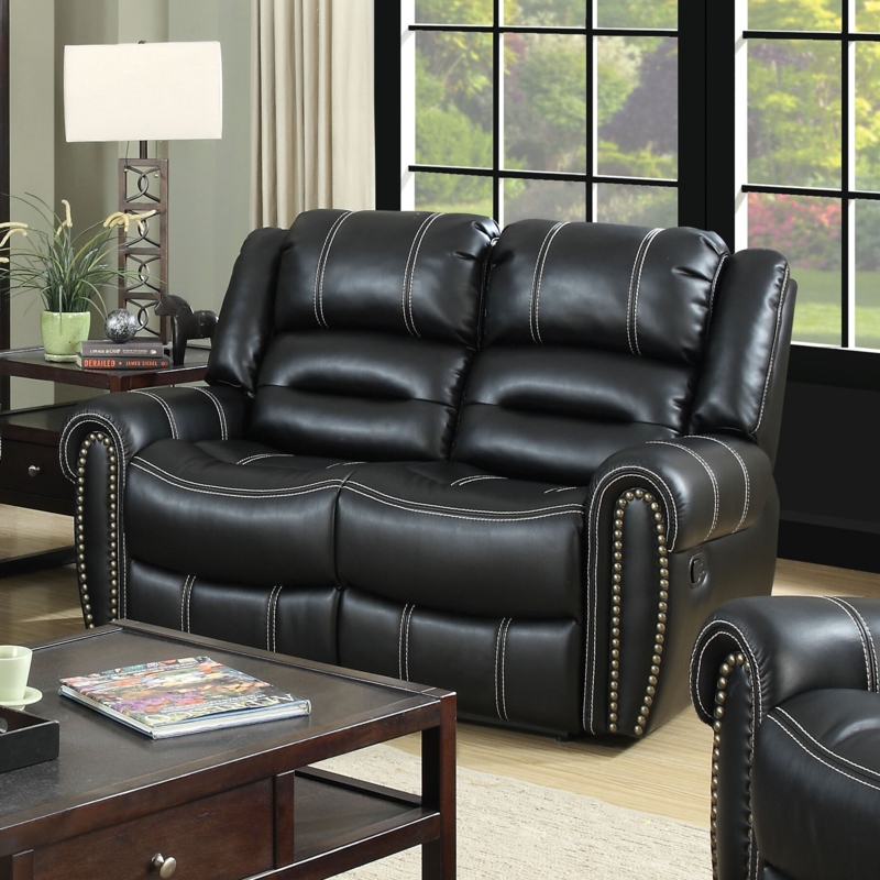 Luxurious Leatherette Loveseat Recliner