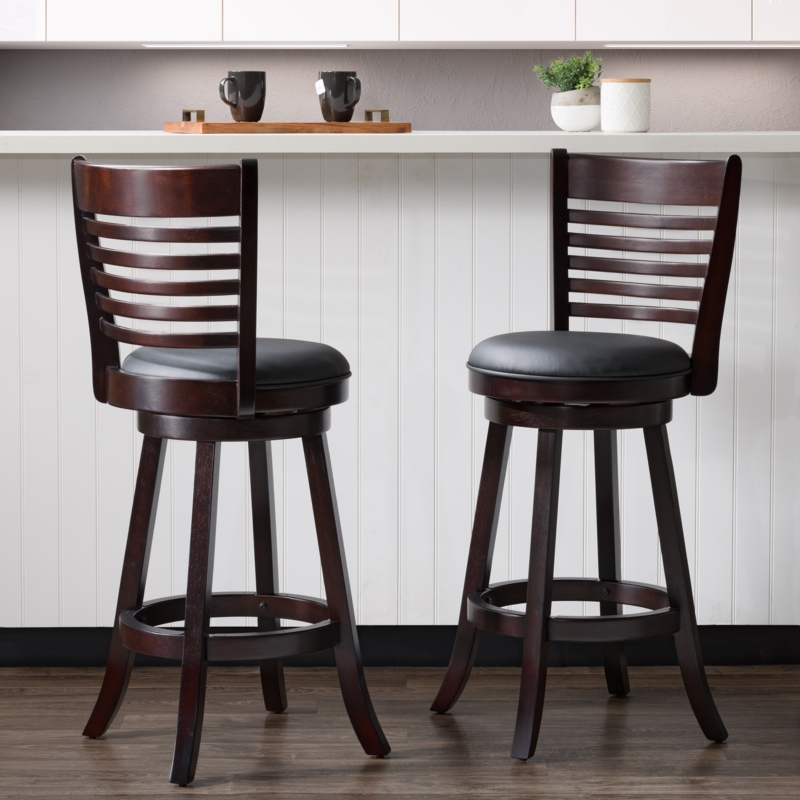 Solid Wood Counter Height Bar Stools