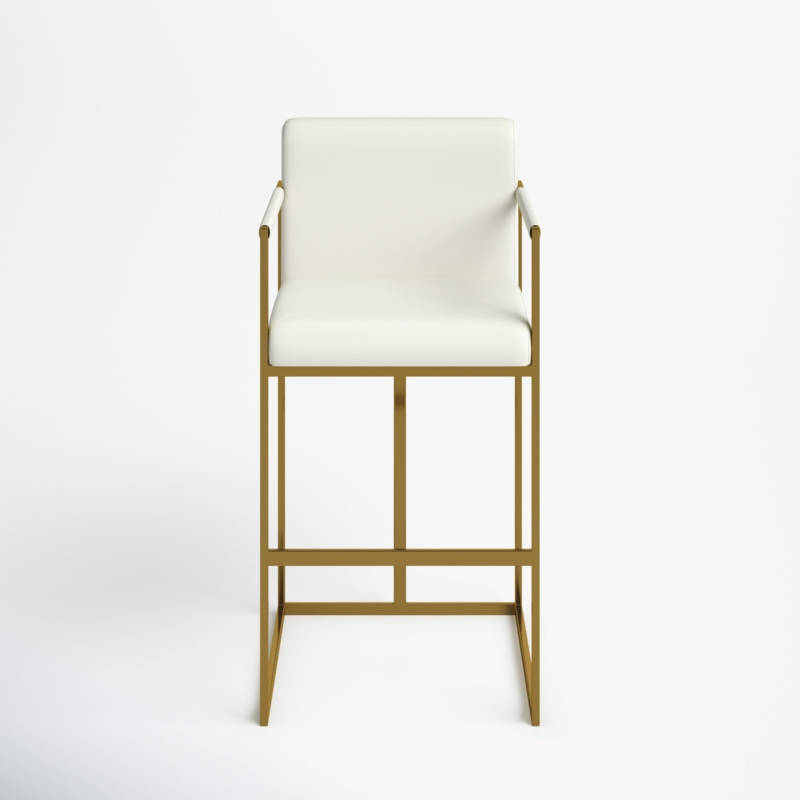 Contemporary Leather Bar and Counter Stool