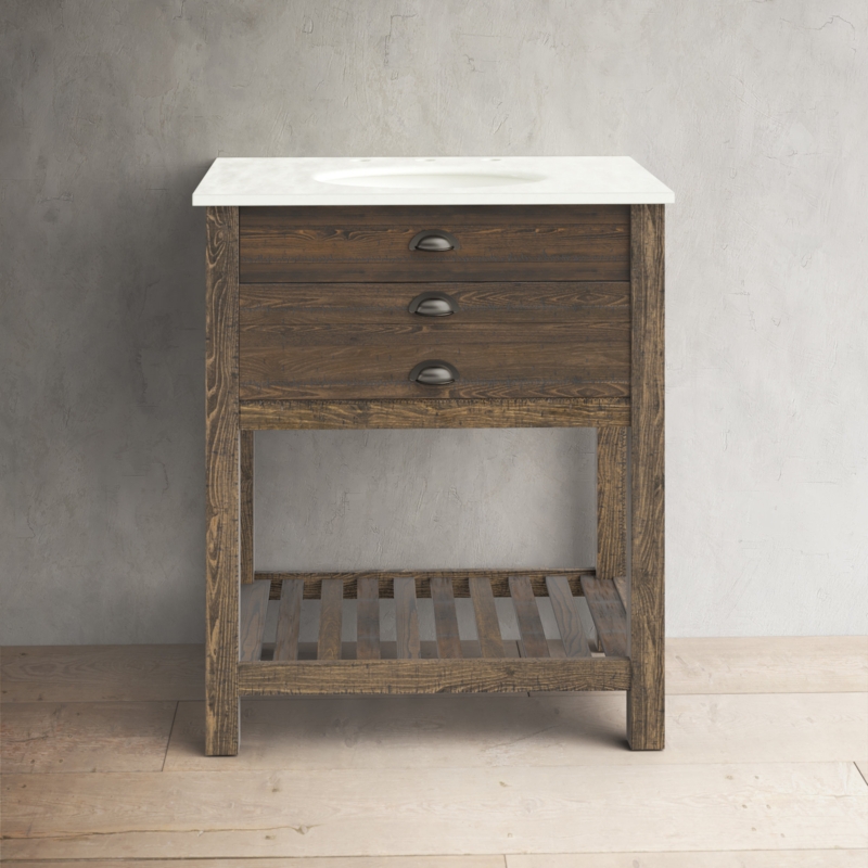 Farmhouse-Style Single Bathroom Vanity Set