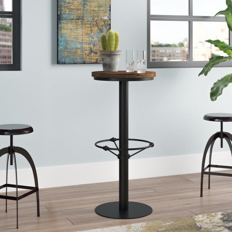 Industrial Adjustable Bar Table