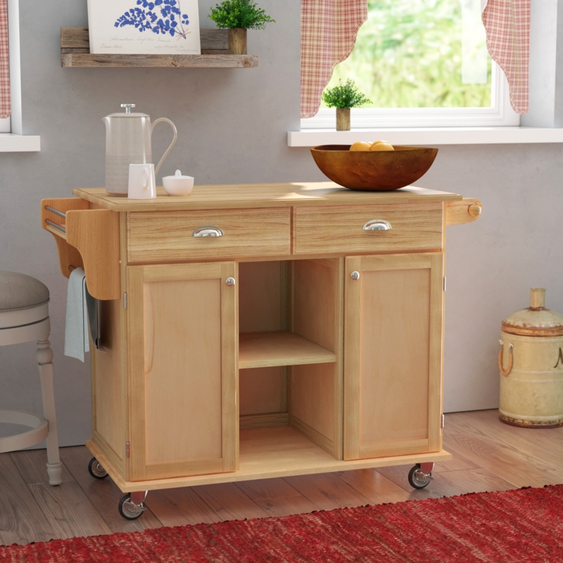 Sturdy Kitchen Island Cart with Cutting Board