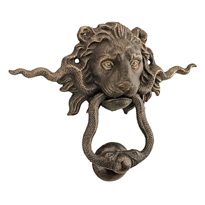 Lion and Snake Cast Iron Door Knocker