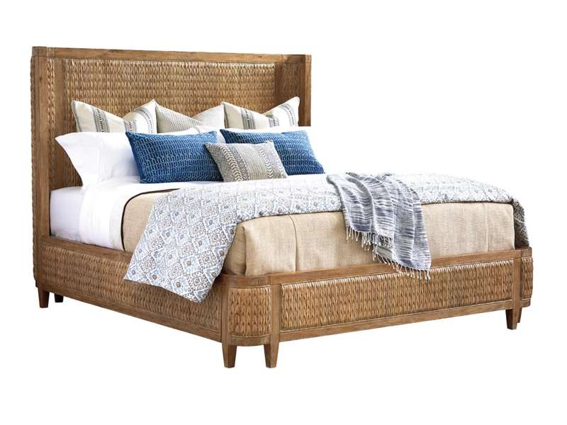 Contemporary Shelter Bed with Banana Leaf Design