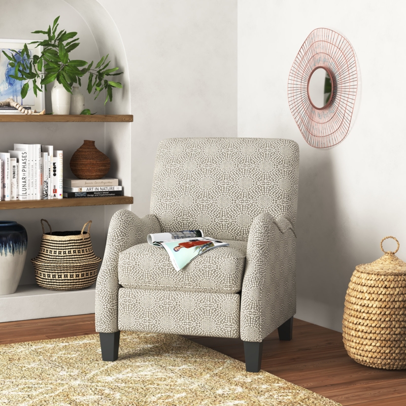 Contemporary Medallion Manual Recliner