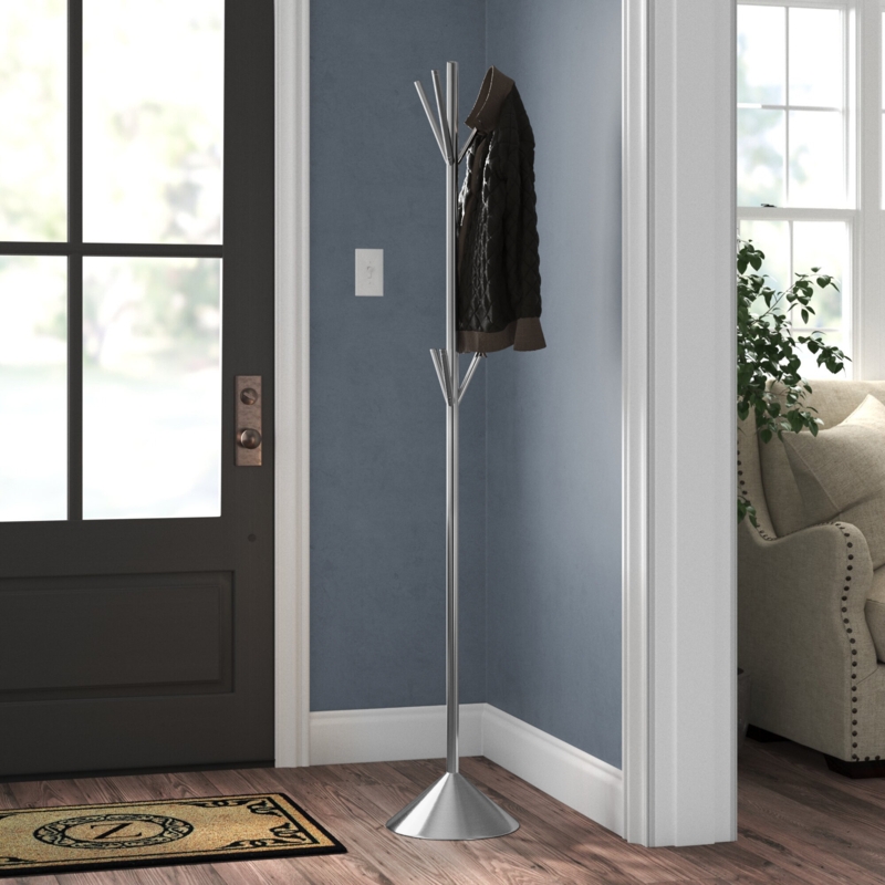Contemporary 68" Steel Coat Rack