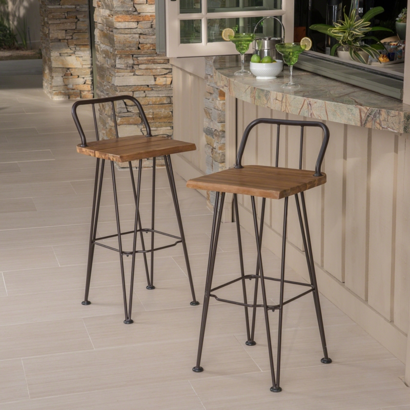 Industrial 30" Patio Bar Stool