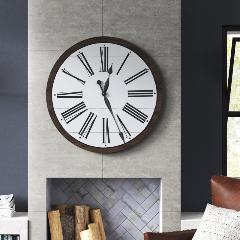 Oversized Minimalist Industrial Wall Clock