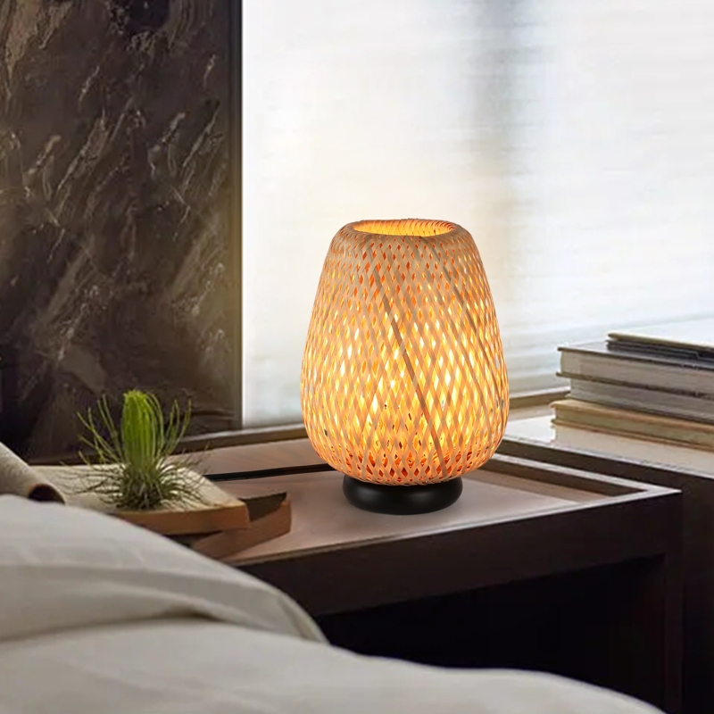 Handmade Rattan Lamp Plug-In Cord