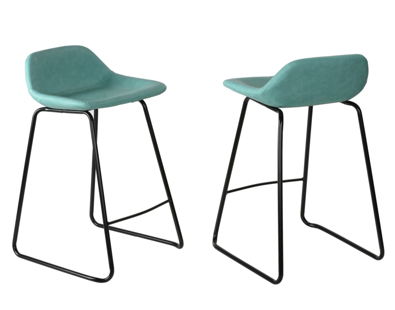 Rustic Modern Low-Back Stool