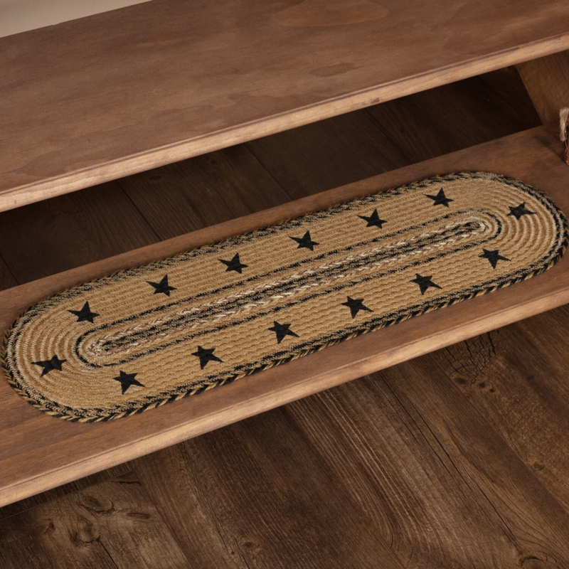 Jute Stencil Stars Border Stair Tread