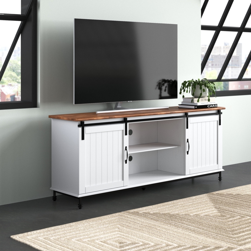 Fine Wood Grain TV Stand with Doors