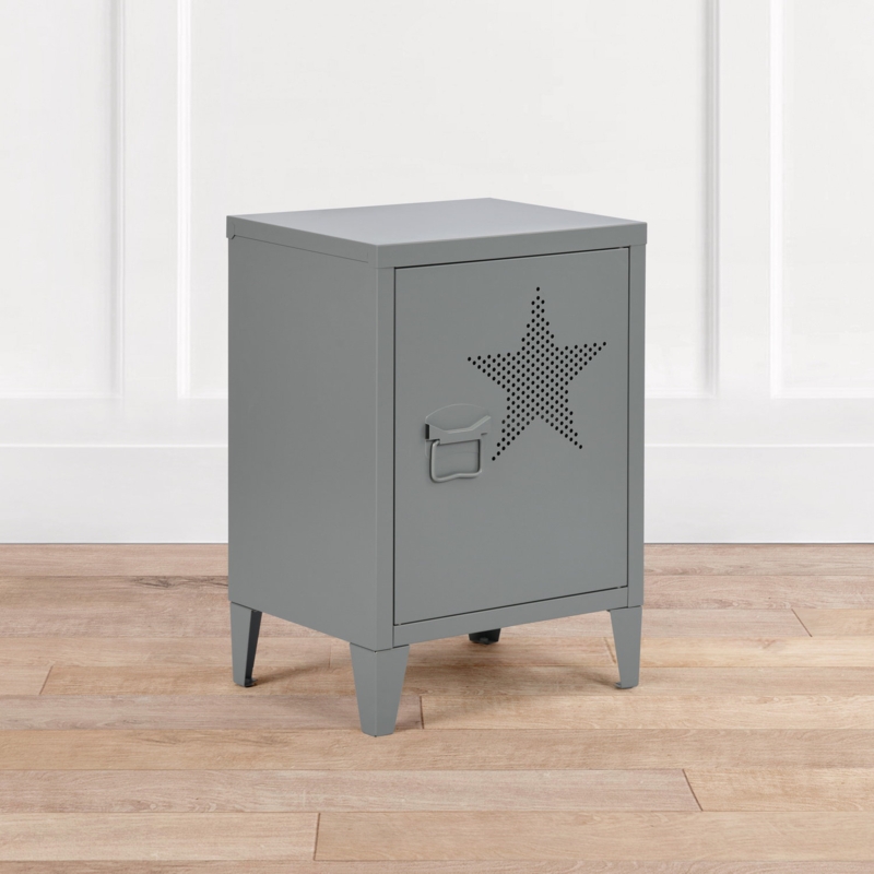 Metal Cabinet with 1 Door and 3 Shelves