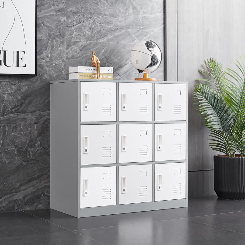 9-Section Metal Storage Locker