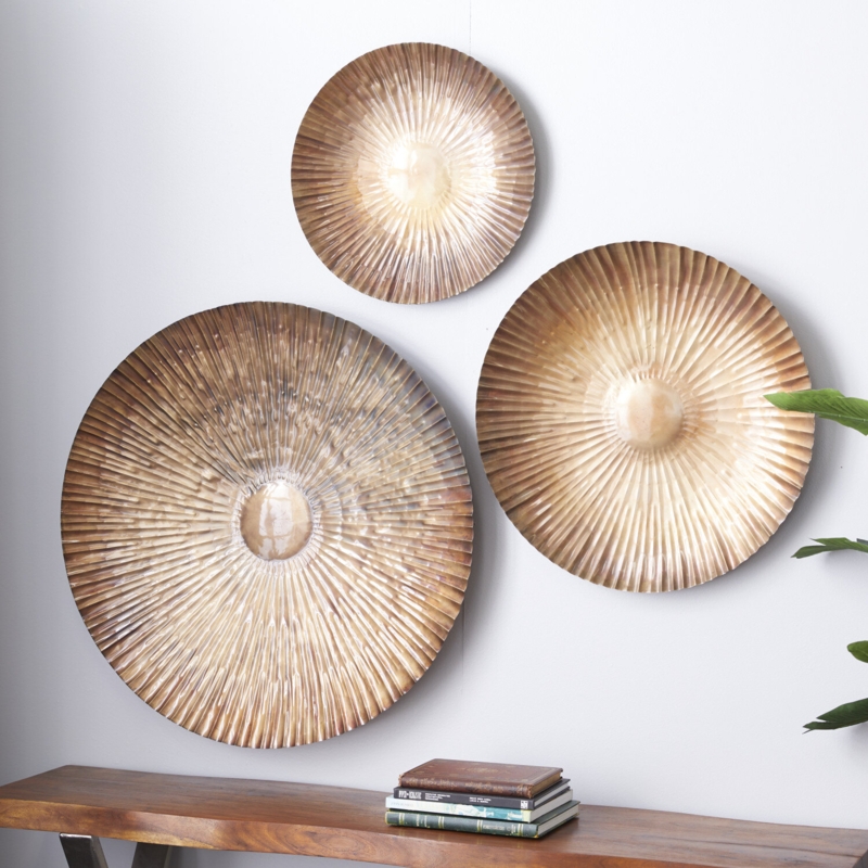 Glamorous Metal Wall Decor Set of 3